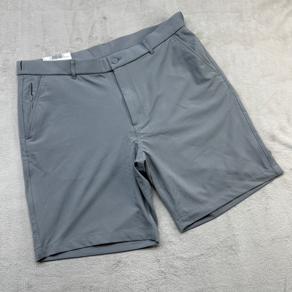Greg Norman Stretch Shorts Mens 38 Gray ML75 Performance 8.5 Inseam Golf Light